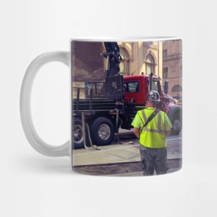 Midtown Manhattan Fifth Avenue Men At Work NYC Mug